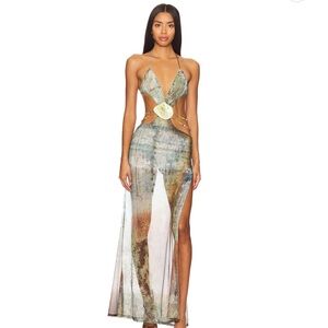 Jaded London Vida Backless Maxi Multi